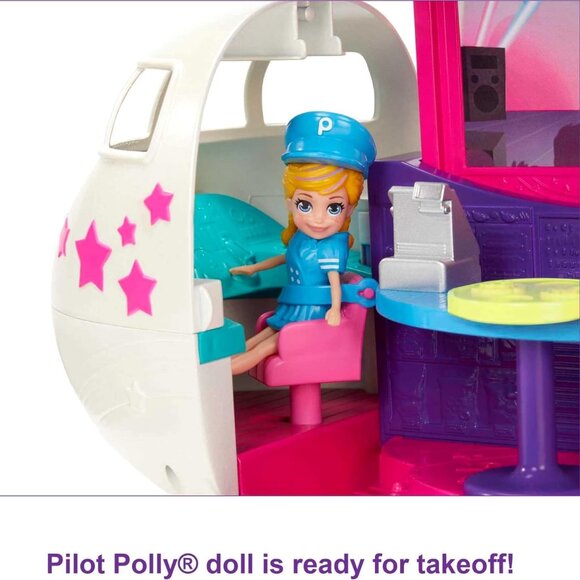 Polly Pocket Flying Fabulous Jet with 3-inch Doll & Accessories New in Box - Picture 4 of 14
